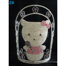 Diadème mignon de chat, chat, chatte de chat, grande couronne, tiare rose, tiare sur mesure